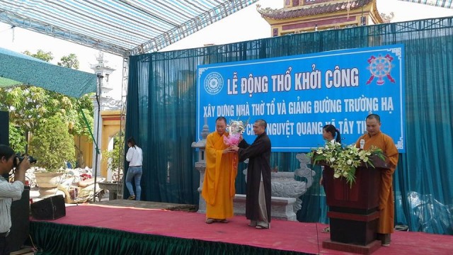 Nguyet Quang pagoda holds ground- breaking ceremony to construct ancestral worshipping and lecture halls 